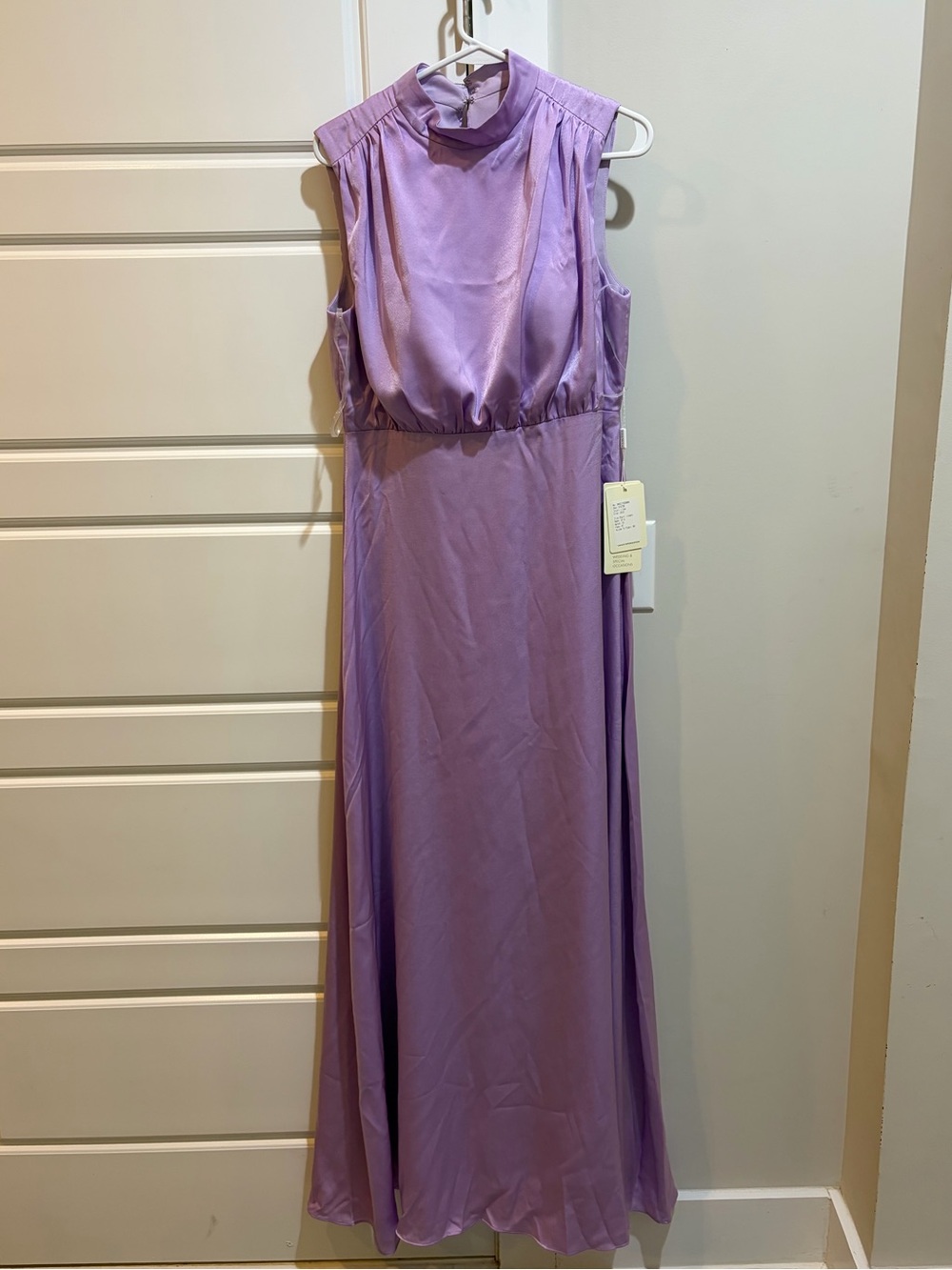 STACEES Callie Lilac High Neck Chiffon Bridesmaid Dress Size 10